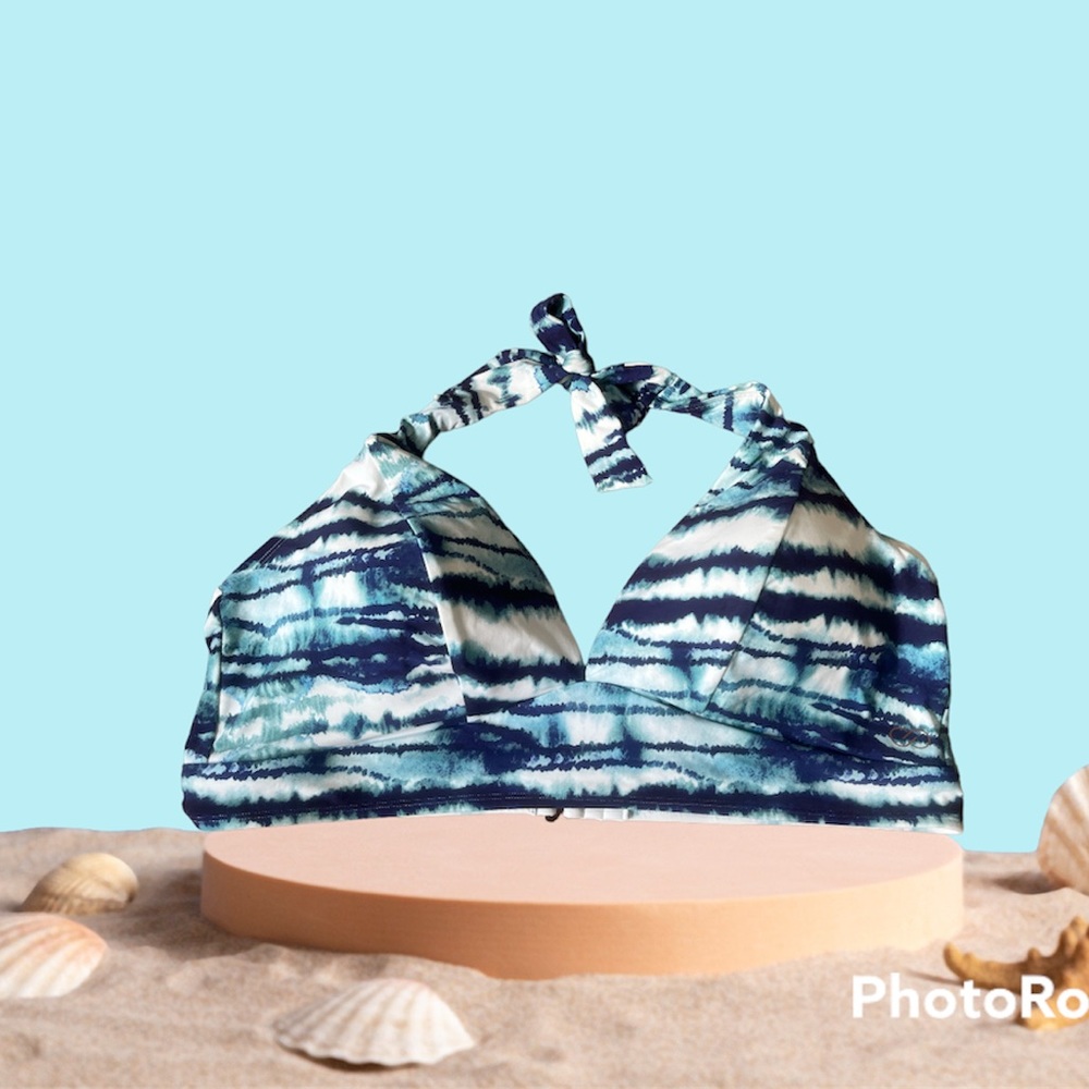NEW! CALIA halter bikini top in watercolor blue. Size 2X